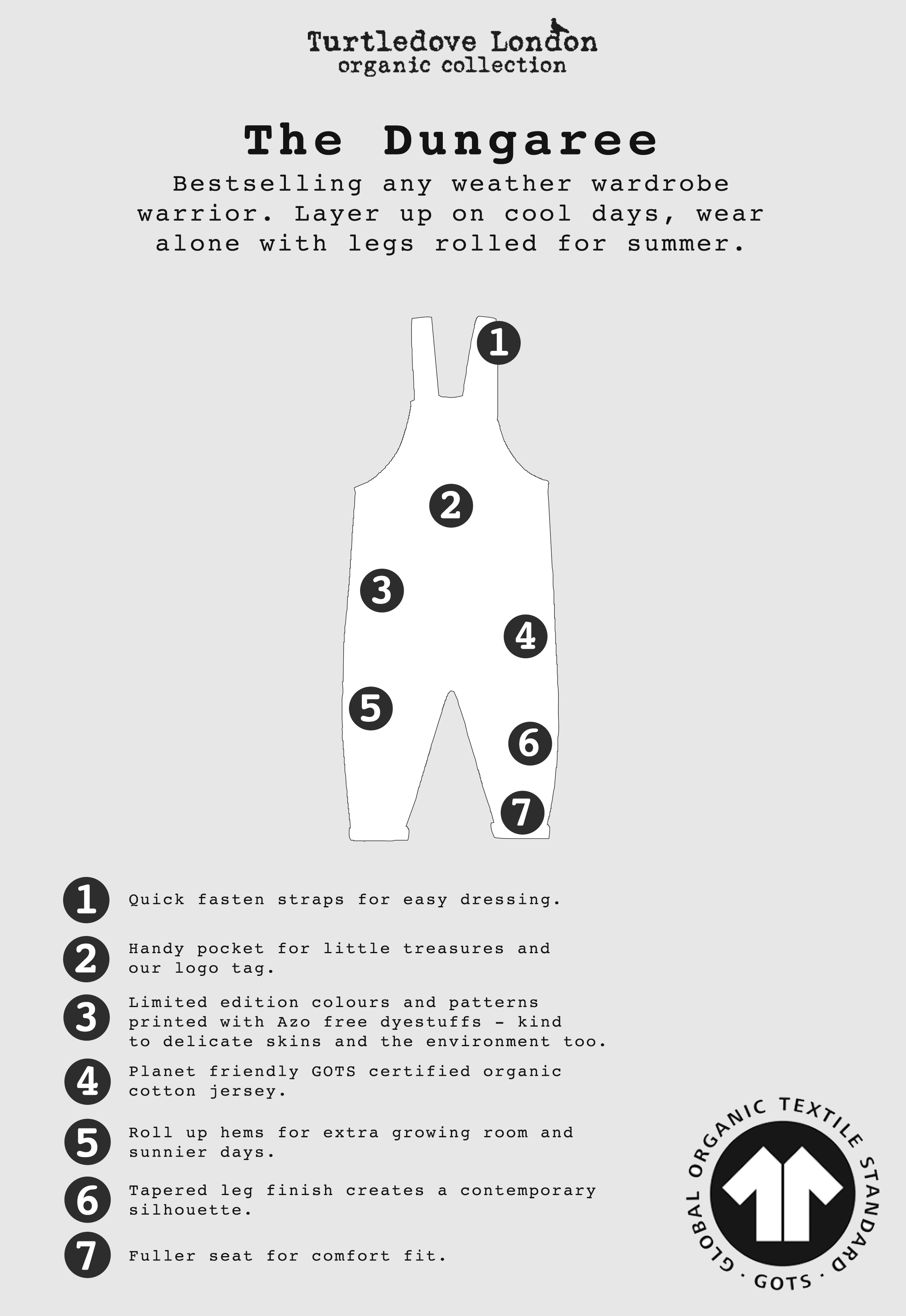 Brown Bear Face Print Dungarees - Image 3