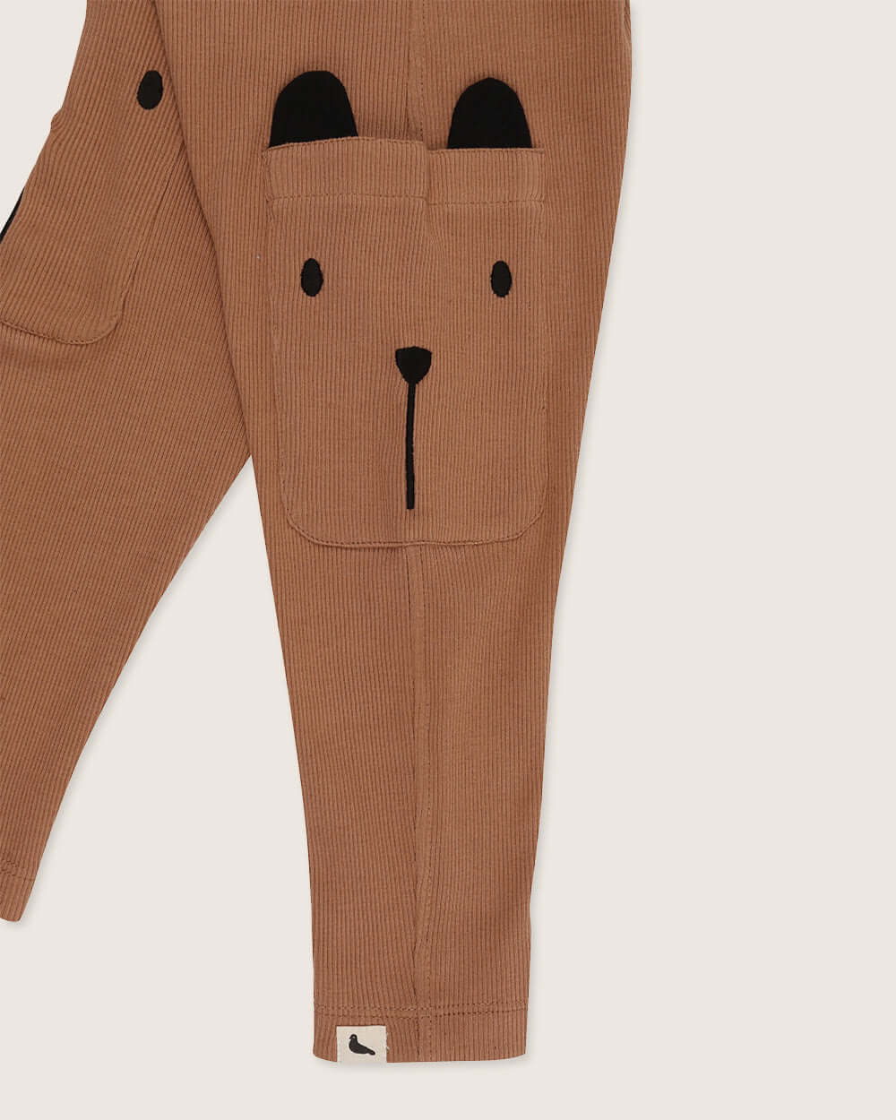 Brown Bear Face Print Dungarees - Image 5