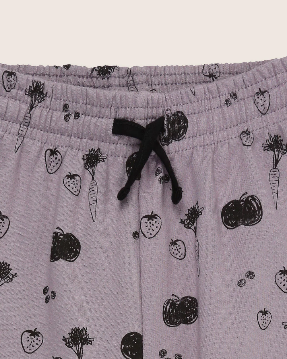 Charcoal Grey Fruit Print Joggers - Image 3