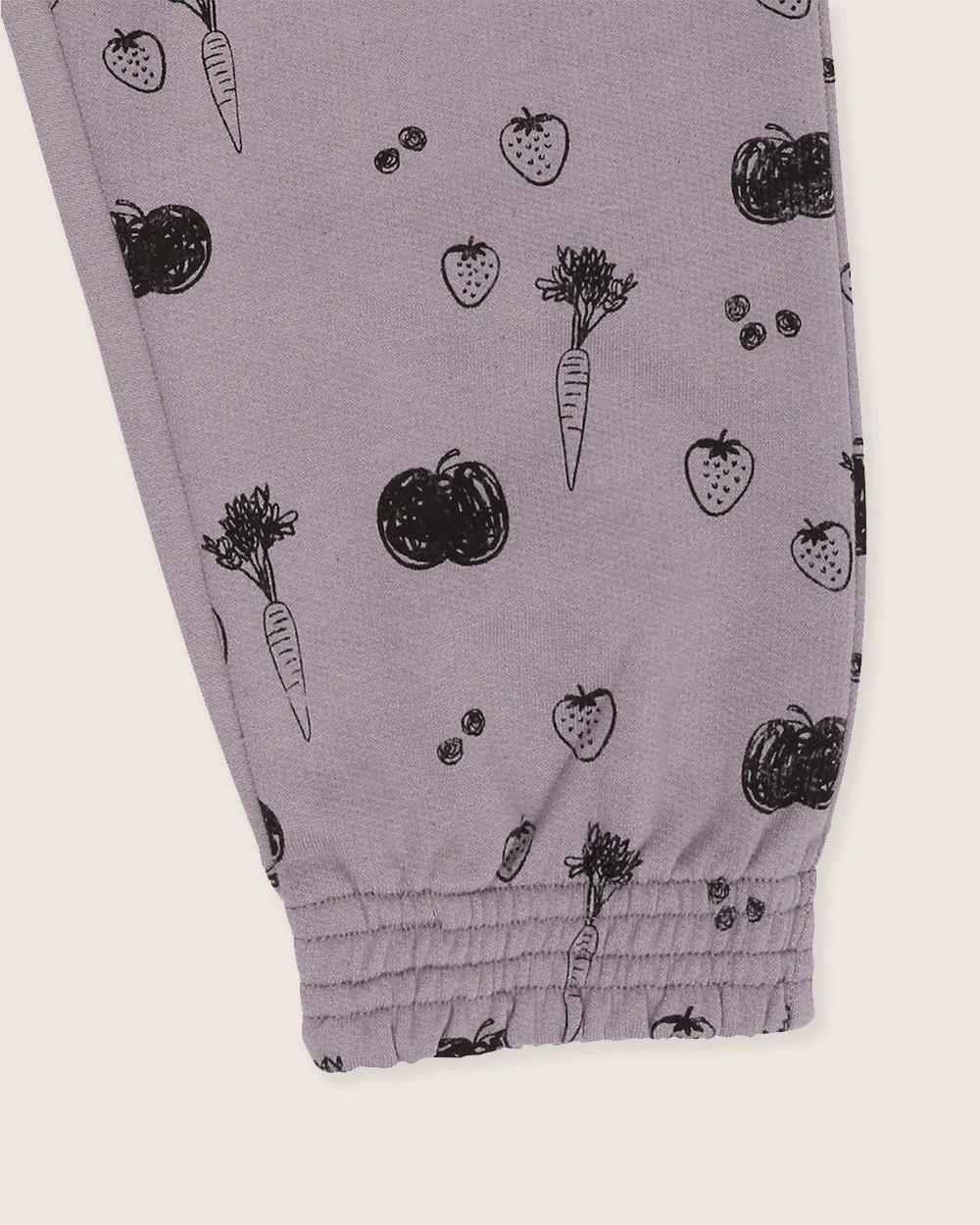 Charcoal Grey Fruit Print Joggers - Image 5