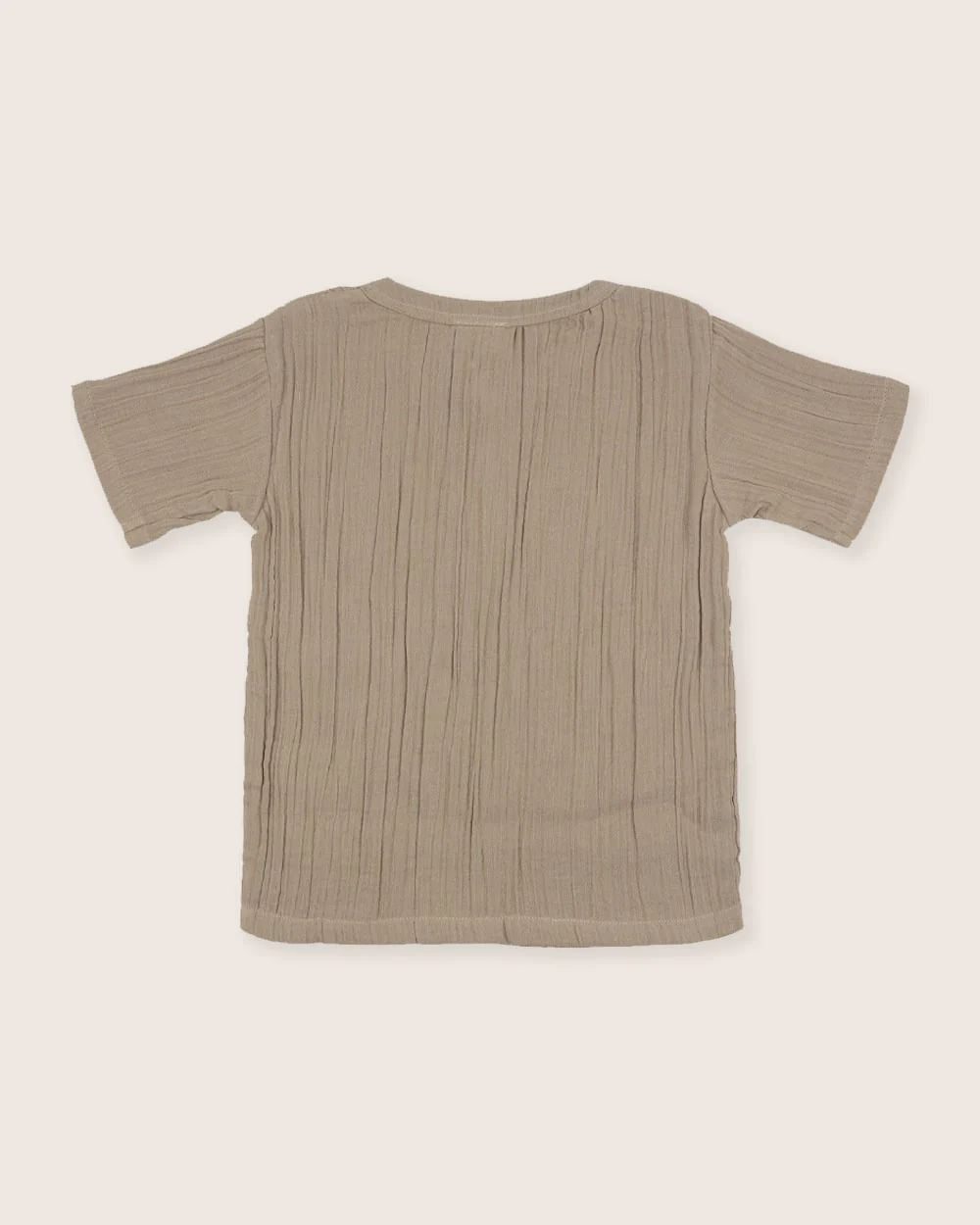 Beige Mandarin Collar Shirt - Image 4